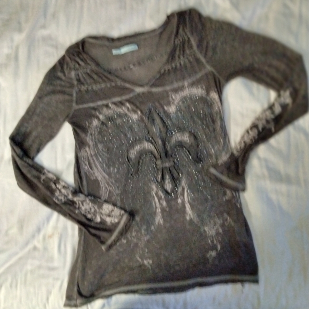 Maurices long sleeves brown shirt